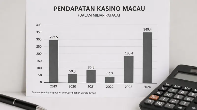 Pendapatan Kasino Macau Juli Turun, Namun Meningkat dari Juni